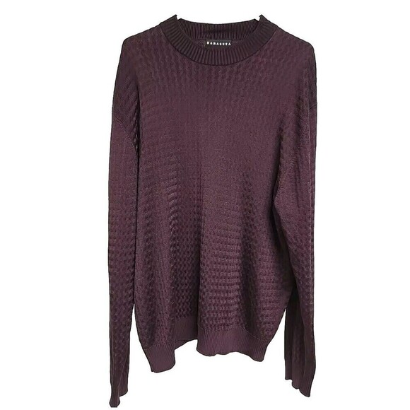 Baracuta Pullover Knit Long Sleeve Sweater Burgundy Men’s L VINTAGE EUC - Picture 1 of 9